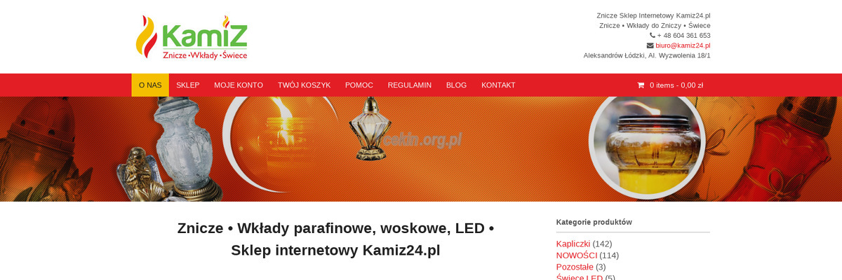 sklep-internetowy-kamiz24-pl - zrzut strony internetowej