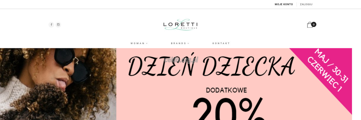 loretti-boutique - zrzut strony internetowej