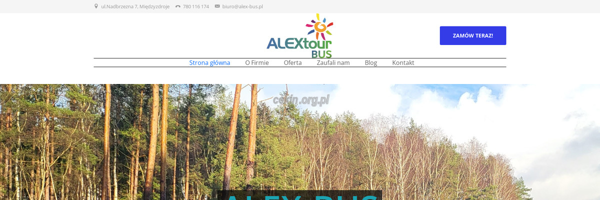 alextour-bus - zrzut strony internetowej
