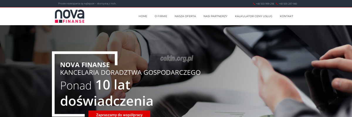 nova-finanse-kancelaria-doradztwa-gospodarczego - zrzut strony internetowej