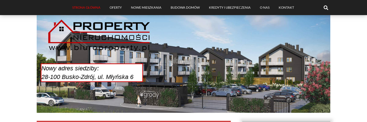 biuro-nieruchomosci-property - zrzut strony internetowej
