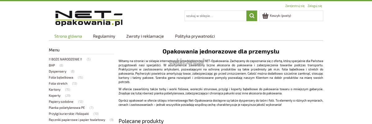 net-opakowania-lukasz-maciejewski - zrzut strony internetowej