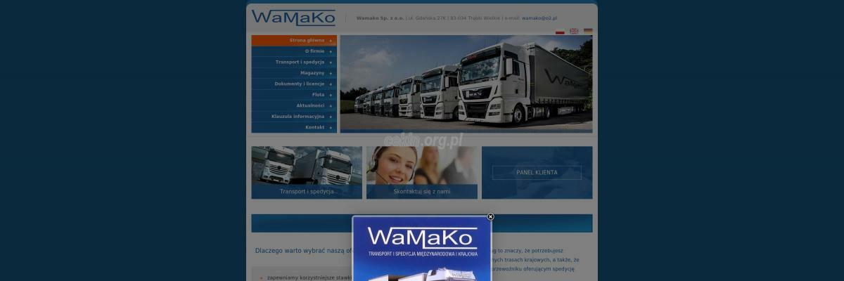 wamako-sp-z-o-o - zrzut strony internetowej