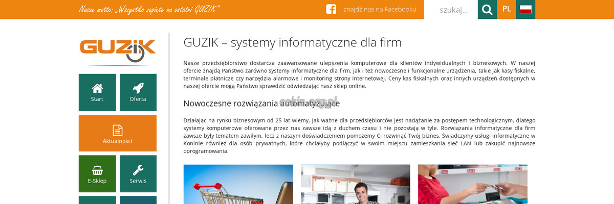 guzik-systemy-informatyczne - zrzut strony internetowej