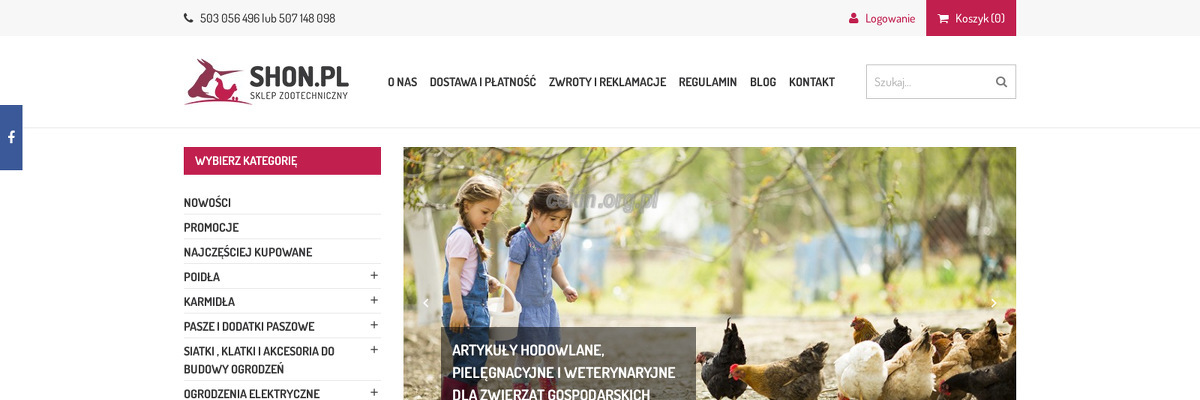 sklep-zootechniczny-shon-pl strona www