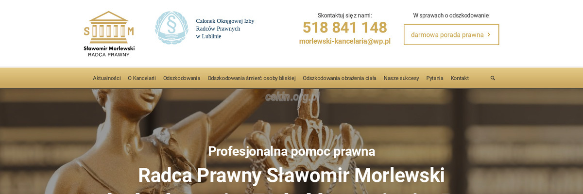 kancelaria-radcy-prawnego-slawomir-morlewski - zrzut strony internetowej