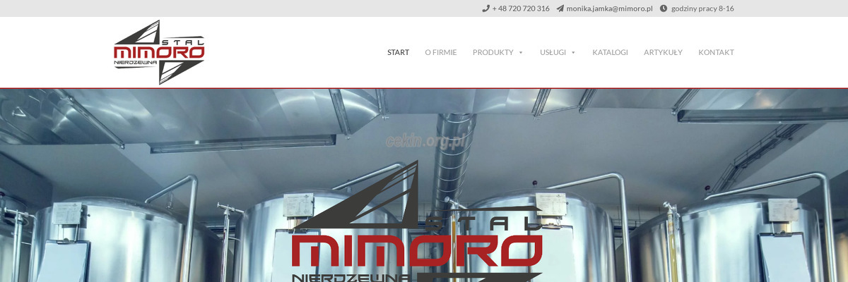 mimoro - zrzut strony internetowej