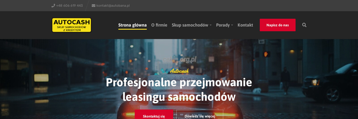 autobana - zrzut strony internetowej