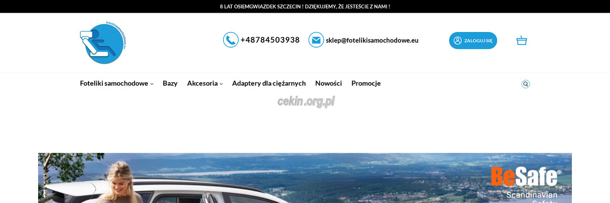 foteliki-samochodowe-dla-dzieci-osiem-gwiazdek - zrzut strony internetowej