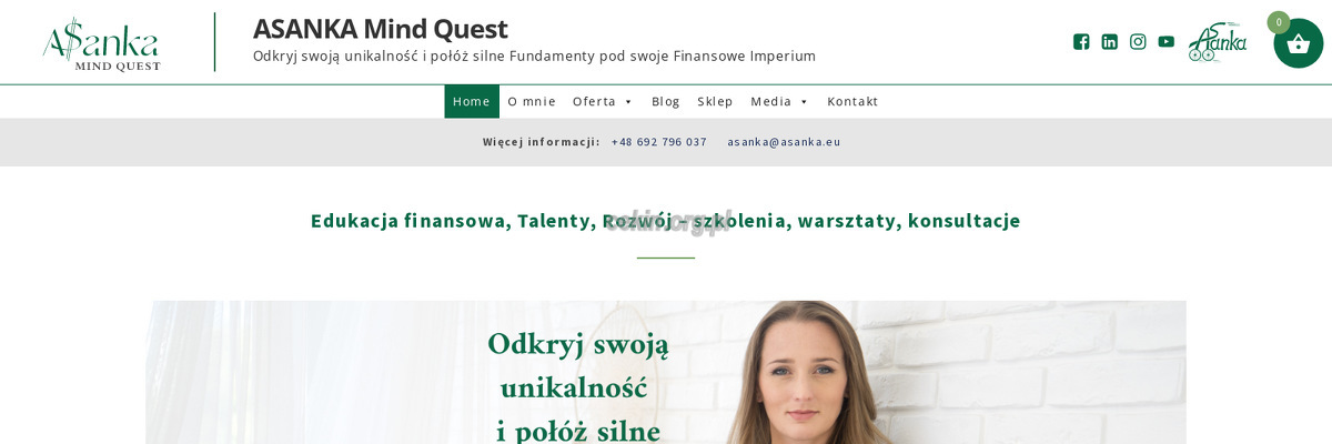 asanka-mind-quest - zrzut strony internetowej