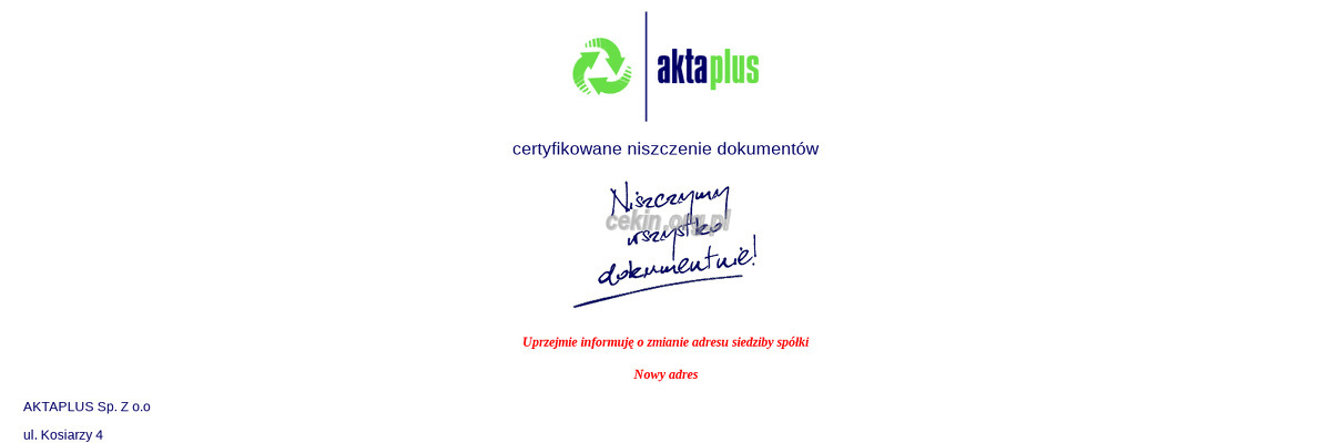 aktaplus-sp-z-o-o strona www