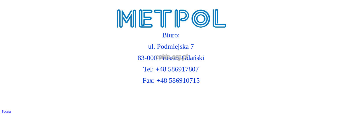 metpol-sp-z-o-o - zrzut strony internetowej